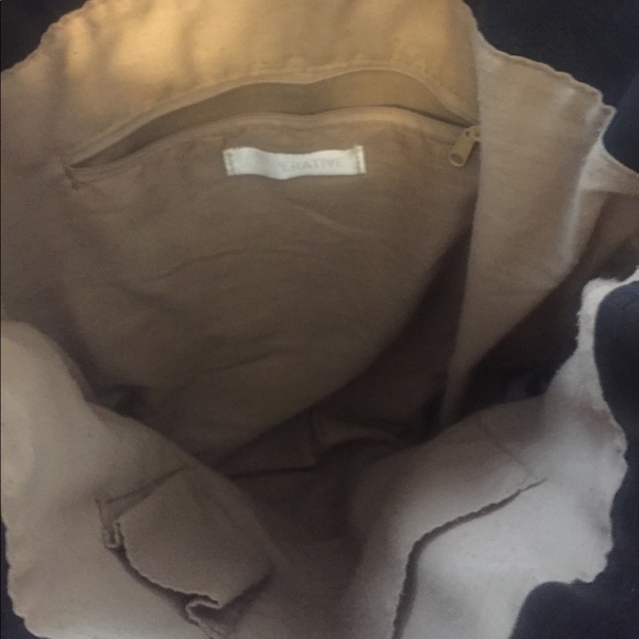 ⭐️MUST SELL ⭐️ Tan Cloth & Leather Tote Bag - Picture 2 of 3